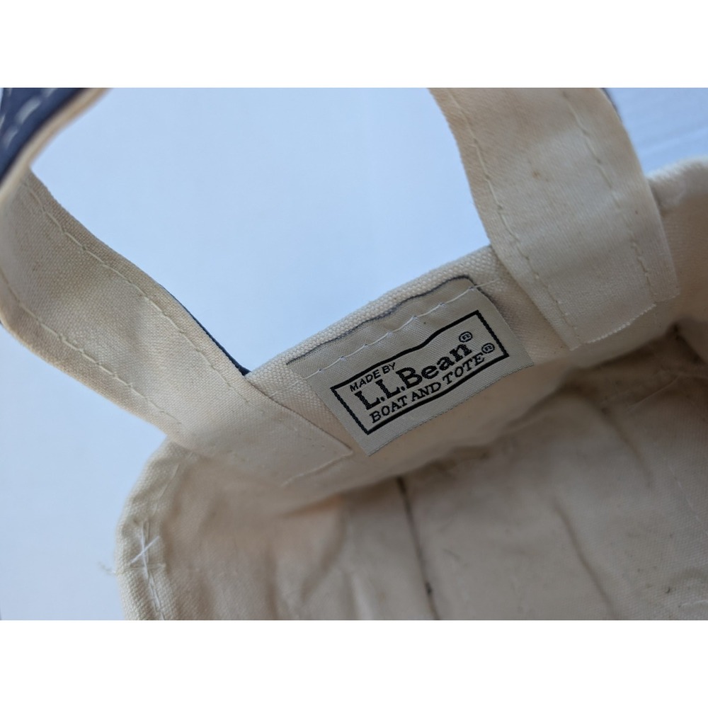 Vintage LL Bean Boat & Tote MINI Canvas Bag Blueberry Embroidered Micro - Picture 6 of 11
